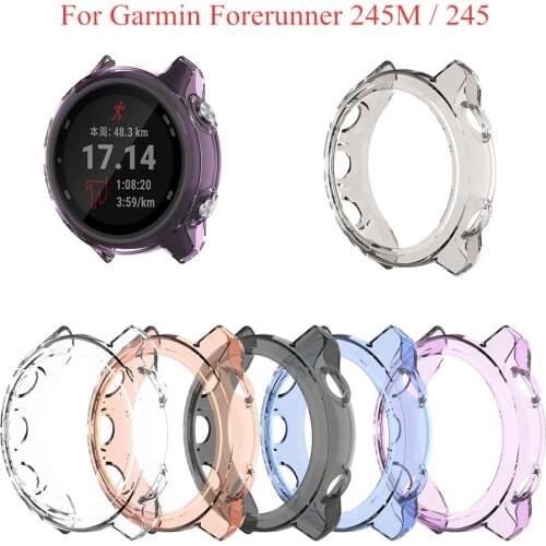 TPU Watch Cover For Garmin 245 245M Case New Fashion Clear Frame Watch Protector For Garmin Forerunner 245 Music / 245