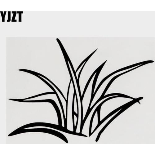 YJZT 15.4CM×11CM Pretty Plant Pattern Vinyl Car Sticker Decal Black/Silver Decorate 18B-0230