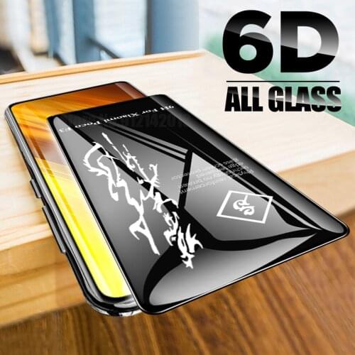 6D Full Screen Tempered Glass For Xiaomi Mi 10T 9T Poco X3 NFC F3 M3 F2 Pro Redmi Note 10 9 8 7 Pro 9S 9T 9A Pocophone F1 Glass