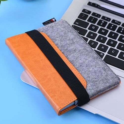 Protective Storage Case Shell Bag for Magic Trackpad PU Leather Business Felt 12.9\" Pouch Soft Sleeve for Magic Trackpad Gray