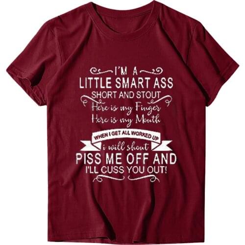 Letter Printed Womens T Shirt Top Short Sleeve Loose T-shirt Summer Casual Ladies Tshirts Womens Clothes Camisetas Mujer Manga