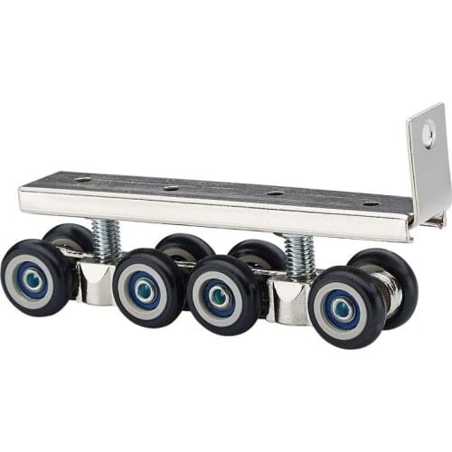 1PC Sliding Door Roller Zinc alloy Slide Door Pulley Load 80kg Rail Mute Safety for Bathroom Living Room Door Household Hardware