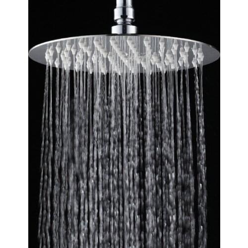 12/10/8/6/4 inch Stainless Steel Ultra-thin Rainfall Shower Head Home Square/Round High Pressure Waterfall Shower Head Top Spray