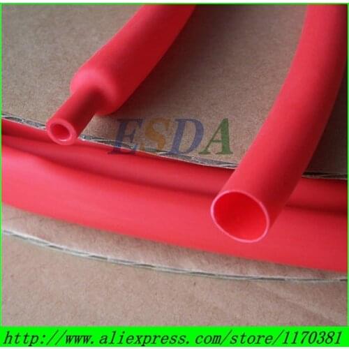 5M/ Lot 7.9mm 3:1 ratio Red Flexible Adhesive Lined Polyolefin Heat Shrink Dual wall Tubes