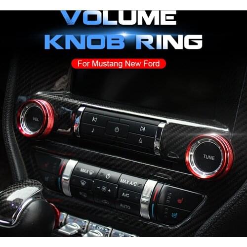 AIRSPEED for Ford Mustang 2015 2016 2017 2018 2019 Accessories Aluminum Alloy Interior Air Condition Switch Knob Button Cover