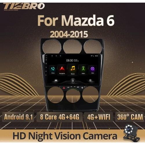 TIEBRO 2din Android 9.0 Car Radio For Mazda 6 2004-2014 Car Multimedia Dvd Player 2DIN Gps Navigation Auto Radio Stereo Player