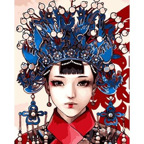 Frameless picture oil painting by numbers wall decor diy painting on canvas for home decor 4050 bride