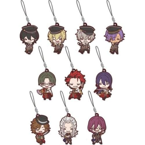1pcs Anime ensemble stars Isara MaoFine UNDEAD Keychain Pendant Resin Rubber Keyrings Keychain Llavero