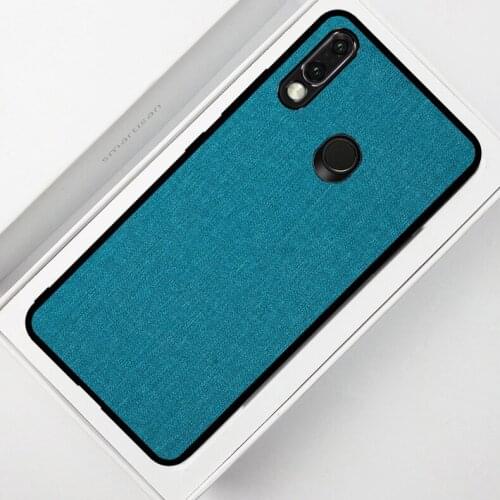 For Huawei P Smart 2019 Case Luxury Skin Coque Silicone edge fabric back cover protect case for huawei p smart 2019 phone shell