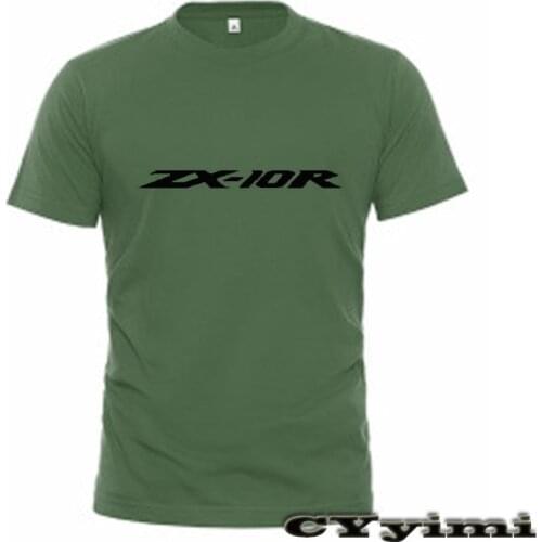 For KAWASAKI ZX10R ZX-10R ZX 10R T Shirt Men New LOGO T-shirt 100% Cotton Summer Short Sleeve Round Neck Tees Male