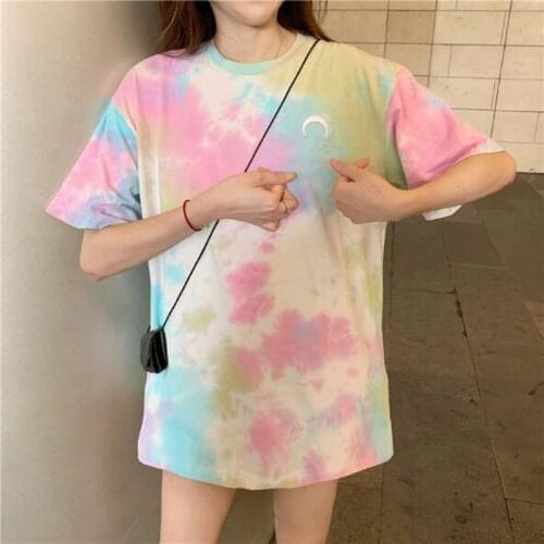 High Quality Tshirts Women Fashion Print Short Sleeve Round Neck Women Tops Tees Casual Loose Woman T-shirt