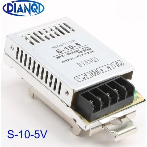 Switching power supply Din rail 10W 5V 2a power supply ac dc ac to dc switching power supply high quality led driver S-10-5