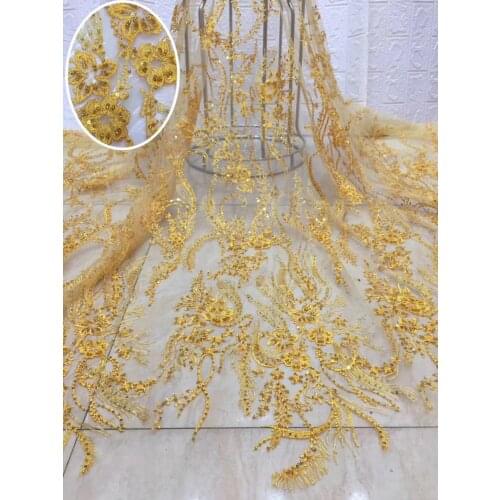2021 Nigeria High Quality Wedding Lace African Lace Fabric Dubai Bridal Tulle Mesh French Lace Fabric Dress FJ4275
