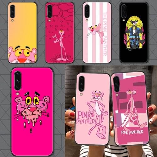 Cartoon Pink Panthers Phone case For Samsung Galaxy A 3 5 7 8 10 20 21 30 40 50 51 70 71 E S 2016 2018 4G black silicone cover