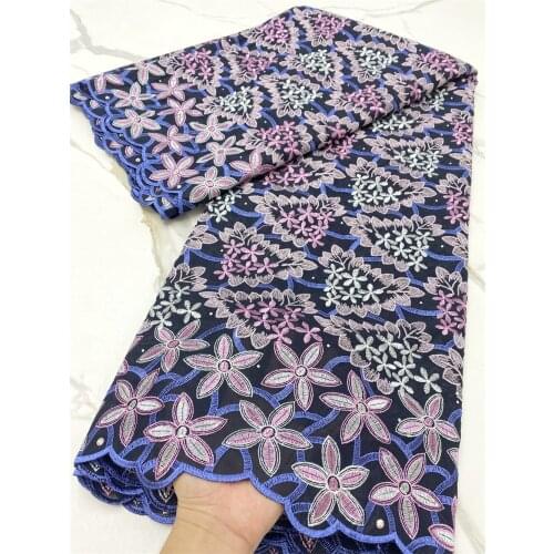New Cotton Swiss Voile Lace In Switzerland 2021 High Quality Nigerian Party Borer Embroidery African Lace Fabric 5 Yards