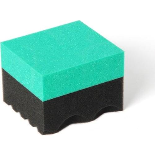 New Green And Black Square Hand Polishing Sponge Waxing Applicator Pad For Car Detailing Auto Care