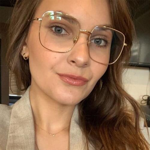 New Spectacles Square Transparent Glasses Women Vintage Round Computer Anti blue Eyeglasses Ladies Fashion Retro Clear