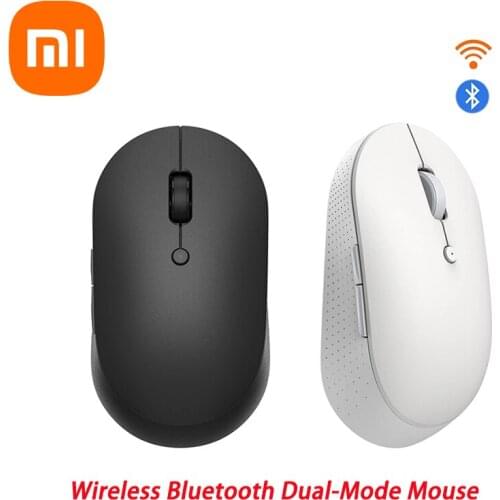 Orignial Xiaomi Mi Wireless Dual-Mode Mouse Silent Ergonomic Bluetooth USB Side buttons Protable Mini Wireless Mouse for Laptop