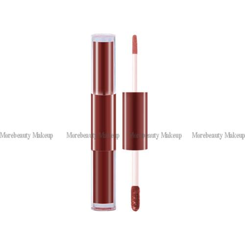 Print Logo Name 2 in 1 Matte Velvet Lipgloss Shine Sexy Beauty Makeup Liquid Lipstick Long Lasting Pigment Shimmer Lip Gloss