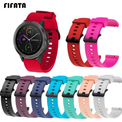 FIFATA 20mm Band For Garmin Vivoactive 3 Venu Forerunner 245/245M/645 Smart Watch Bracelet Wrist Strap For Samsung Galaxy 3 41mm