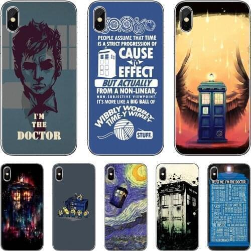 Silicone Case Doctor-Who-Tardis-Police-Box For Sony Xperia XA Z3 Z5 XZ1 XZ2 Z Z1 Z2 compact M2 M4 M5 C4 C6 E3 T3