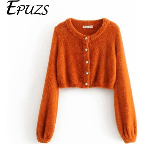 Autumn women knitted sweaters eurpean style long sleeven O-Neck sweet cute sweaters fashion slim button cardigans sweaters