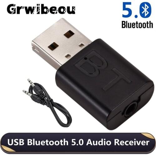 USB Bluetooth 5.0 Receiver Wireless Adapter Music Speakers 3.5mm AUX Car Stereo Audio Adapter For TV Headphone Speaker Car MP3