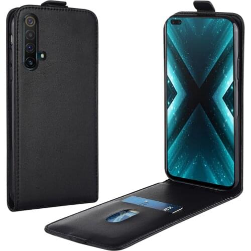 Flip Up and Down Leather Case for Realme X3 RMX2142 RMX2081 RMX2085 Vertical Cover for Realme X3 x3 Case Phone Bag