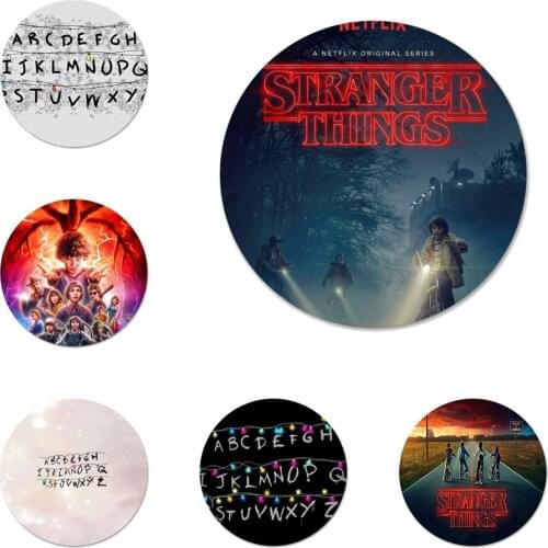 58mm Stranger Things Christmas Lights Icons Pins Badge Decoration Brooches Metal Badges For Clothes Backpack Decoration