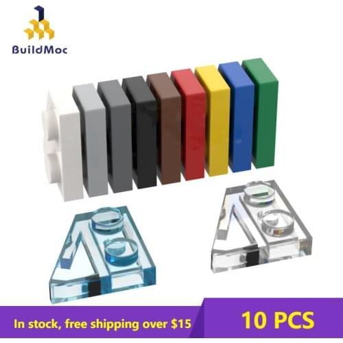 10 PCS MOC 24307 2x2 Wedge Plate (Right) High-Tech Parts Bricks Parts DIY Compatible Brand Educational Parts Toys