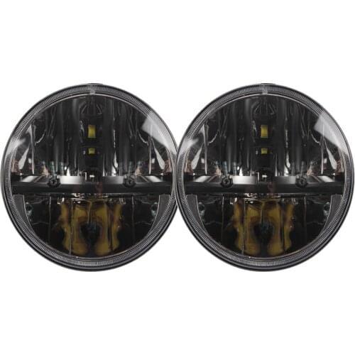 2cps 7 Inch LED headlight Round Led Driving Light H4 headlamp for Jeep Wrangler JK TJ LJ CJ Rubicon Sahara Unlimited Hummer