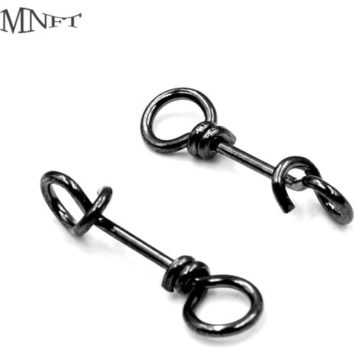 MNFT 30Pcs Stainless steel Fishing Fastach Clips Fishing Swivels Snaps Swivel Rolling Snap Quick Connection Accessory