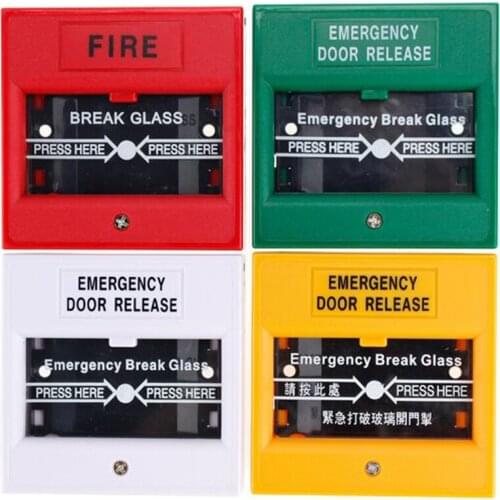 4pcs Emergency Door Release Glass Break Alarm Button Fire alarm swtich Break Glass Fire Emergency Exit Release