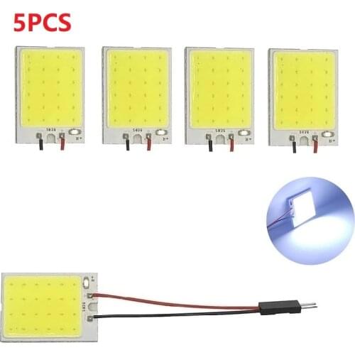 10pcs White T10 W5w Cob Car Led Auto Interior Reading Lamp Bulb BA9S Festoon led Light Dome Festoon Vehicle Panel Lamp