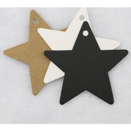 5000pcs 6x6cm Kraft Pentagram Paper Gift Cards/Tags for Wedding Xmax Party Favor Gift Decoration Scrapbooking Paper Crafts
