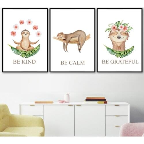 Diamong Painting Sloth Tree Leaf Nursery Cartoon Full Drill Diamond Embroidery Animal Mosaic Girl and Boy Kids Room Decor Gift