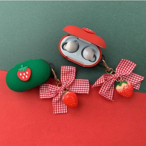 Cute Strawberry Cover for Samsung Galaxy Buds 2019 Buds+ Plus 2020 Case Bluetooth Headphone Headset Wireless Earphone Earbuds