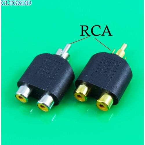 Cltgxdd 1 Male Jack to 2/Dual Female Jack RCA AV Audio Y Splitter Plug Adapter connector