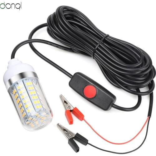 DONQL 12V Fishing Light 108 LED Bead Underwater Fish Light Lure Fish Attracts Prawn Squid Krill Summer Night Fishing Finder Lamp
