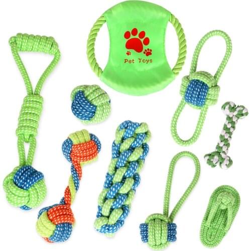 Pet Dog Toys Cotton Chew Molar Toy Teeth Clean Dog Ball Rope Toys for Medium Small Puppy Dogs Interactive Toys Outdoor Traning