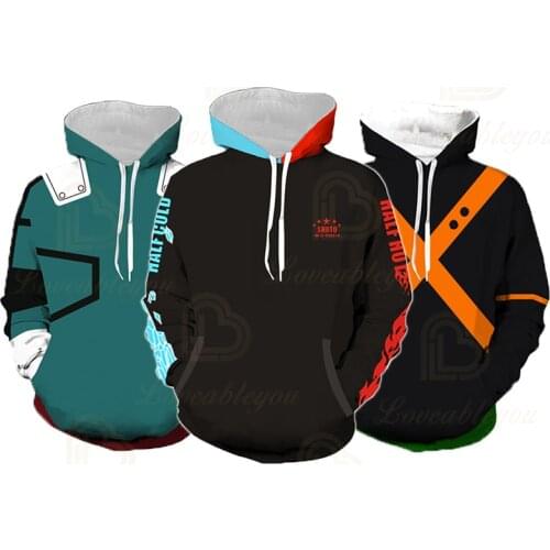 Anime My Hero Academia Cosplay Costume Todoroki Shoto Hoodie Sweatshirts Jacket Unisex School Uniforms Tops