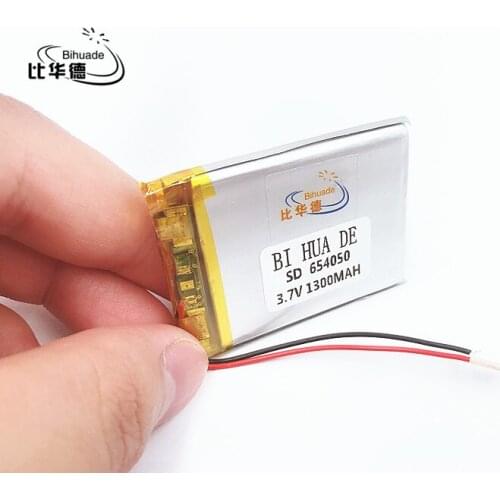 Li-po 5pcs 3.7V,1300mAH,654050 Polymer lithium ion / Li-ion battery for TOY,POWER BANK,GPS,mp3,mp4,cell phone,speaker