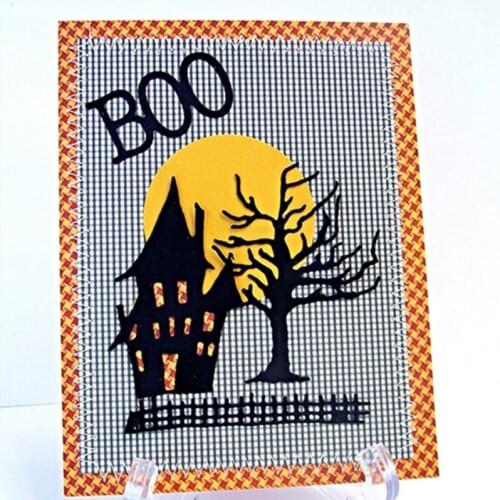 Halloween Haunted House Tree Metal Cutting Dies Stencils For DIY Scrapbooking/Photo Album Decorative Embossing DIY Paper Cards