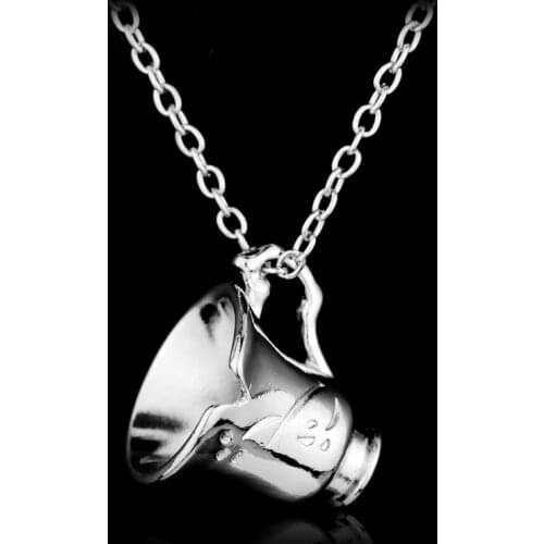 MQCHUN Fashion Jewelry Once Upon a Time Belle Chipped Tea Cup Beauty and the Beast Pendant Charm Necklace-30