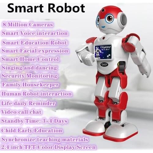 New App Robot Intelligent Educational Robot With Video Touch Screen Face Recognition Security, Entertainment ,Singing,Dancing