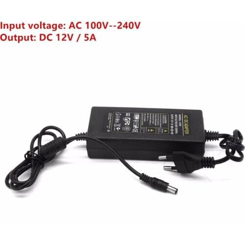 DC voltage converter Input AC100V--240V DC 12V 5A 60W Power Adapter For LED Light Audio Digital car Amplifier Power Supply