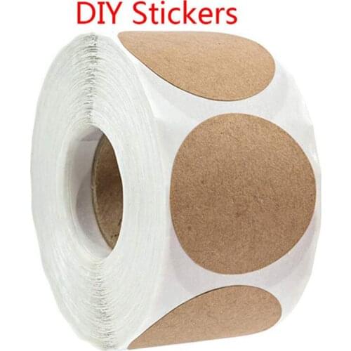 Christmas decorations for home diy stickers Label Kraft Dot Labels | 500/Roll (1 inch) PERFECT for arts crafts, envelope seals
