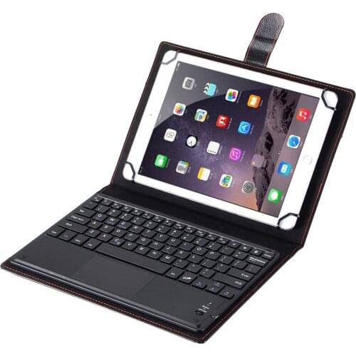 Detachable Wireless Bluetooth Touchpad Keyboard+Folio PU Leather Case Cover For 9 9.7 10.1 10.5 inch Android Windows Tablet PC