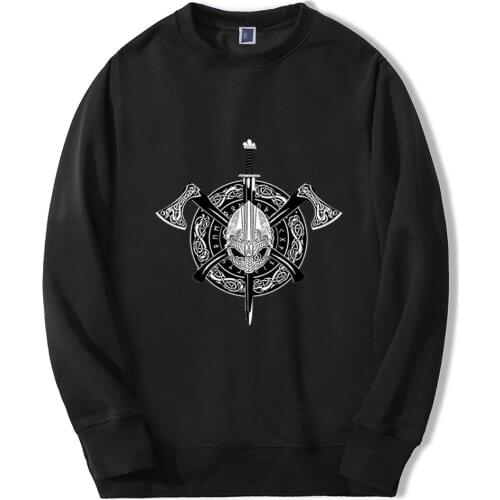 TV Show Vikings Ragnar The Viking Berserker New Fashion Sweatshirt Hoodies Men Causal Pullover Fleece Tracksuit Sportswear