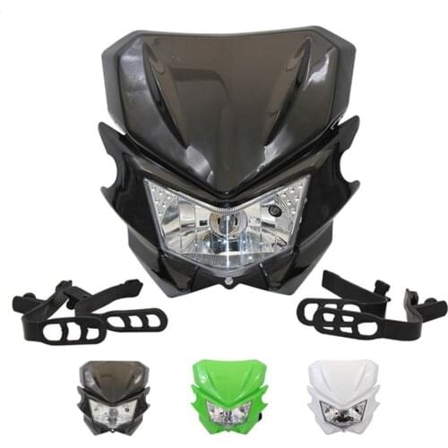 Motorcycle Universal Headlight 12V 35W H4 Headlight Fairing For KLX KX 110 WR250F WR450F Headlight Headlamp Dirt Bikes Off Road